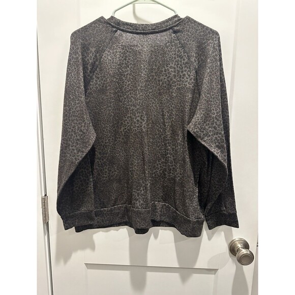 beyond yoga womens oversized crewneck sweatshirt Pullover Black 1X - Picture 4 of 4